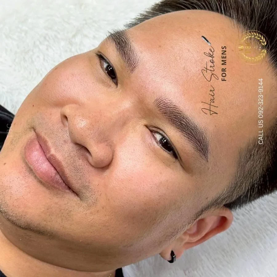 ผลงานสักคิ้วผู้ชาย Hair stroke